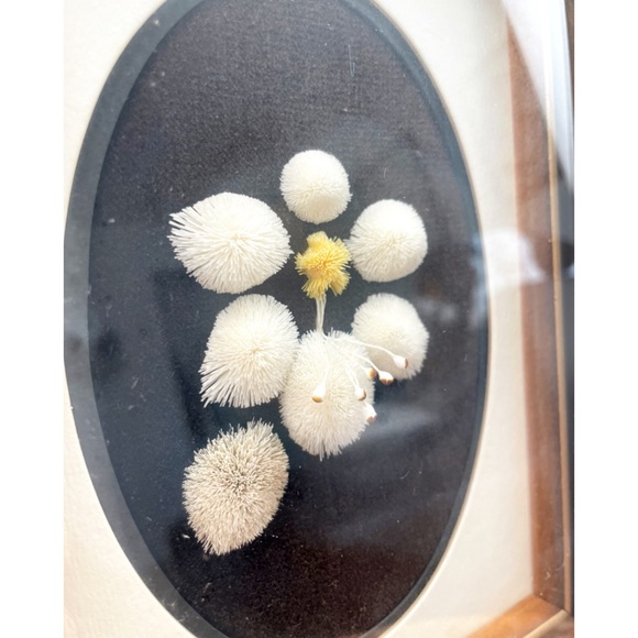 Antique frame of handmade Canadien native caribou haïr tufting - Picture 2 of 9